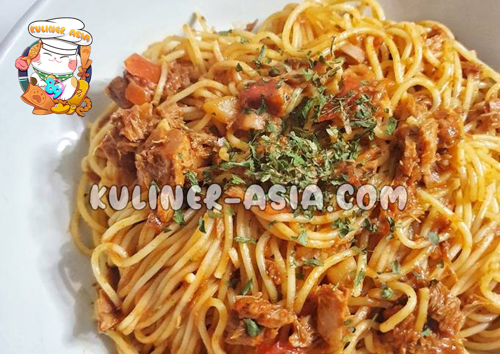 Spaghetti Tuna Pedas Makan Malam Lezat  Mengenyangkan