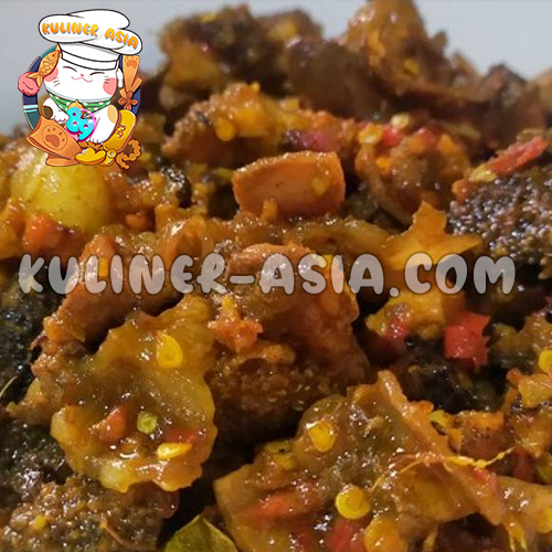 Oseng Jeroan Sapi Pedas Manis Digoreng Kering dengan Balutan Saus Pedas Manis